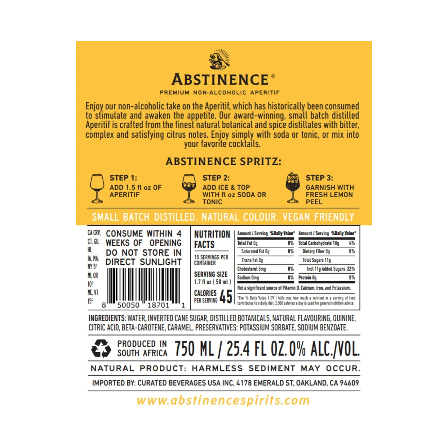 Abstinence Lemon Aperitif