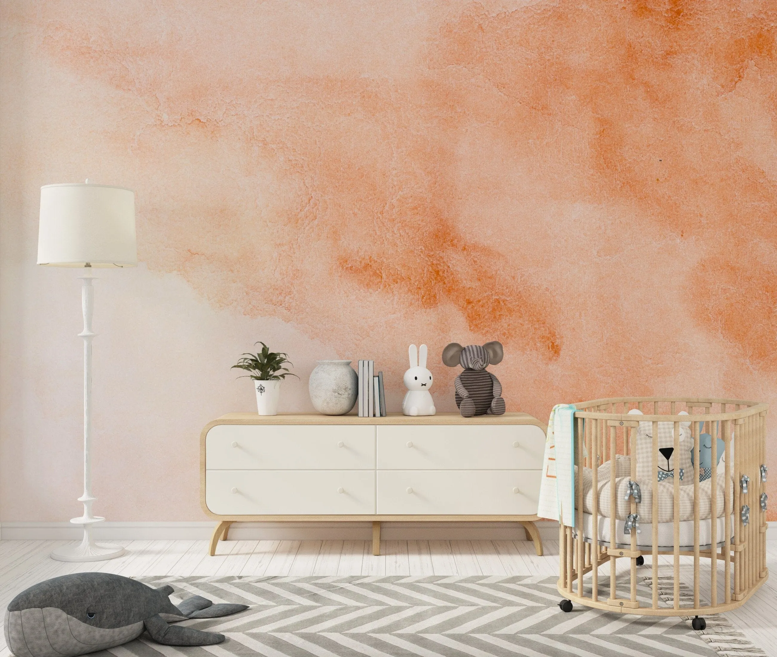 Abstract Watercolor Wallpaper - Organic Brush Strokes Wall Mural