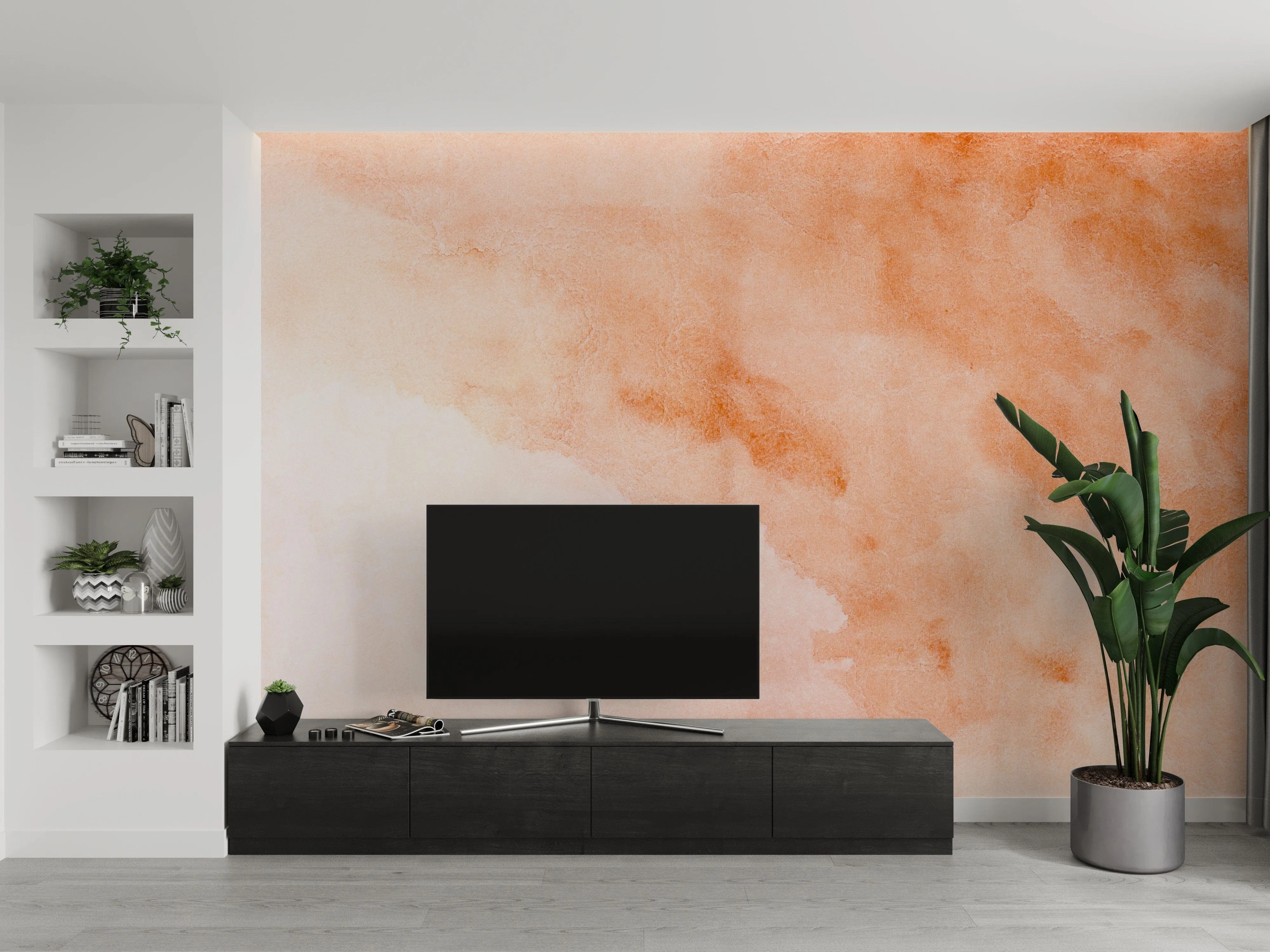 Abstract Watercolor Wallpaper - Organic Brush Strokes Wall Mural