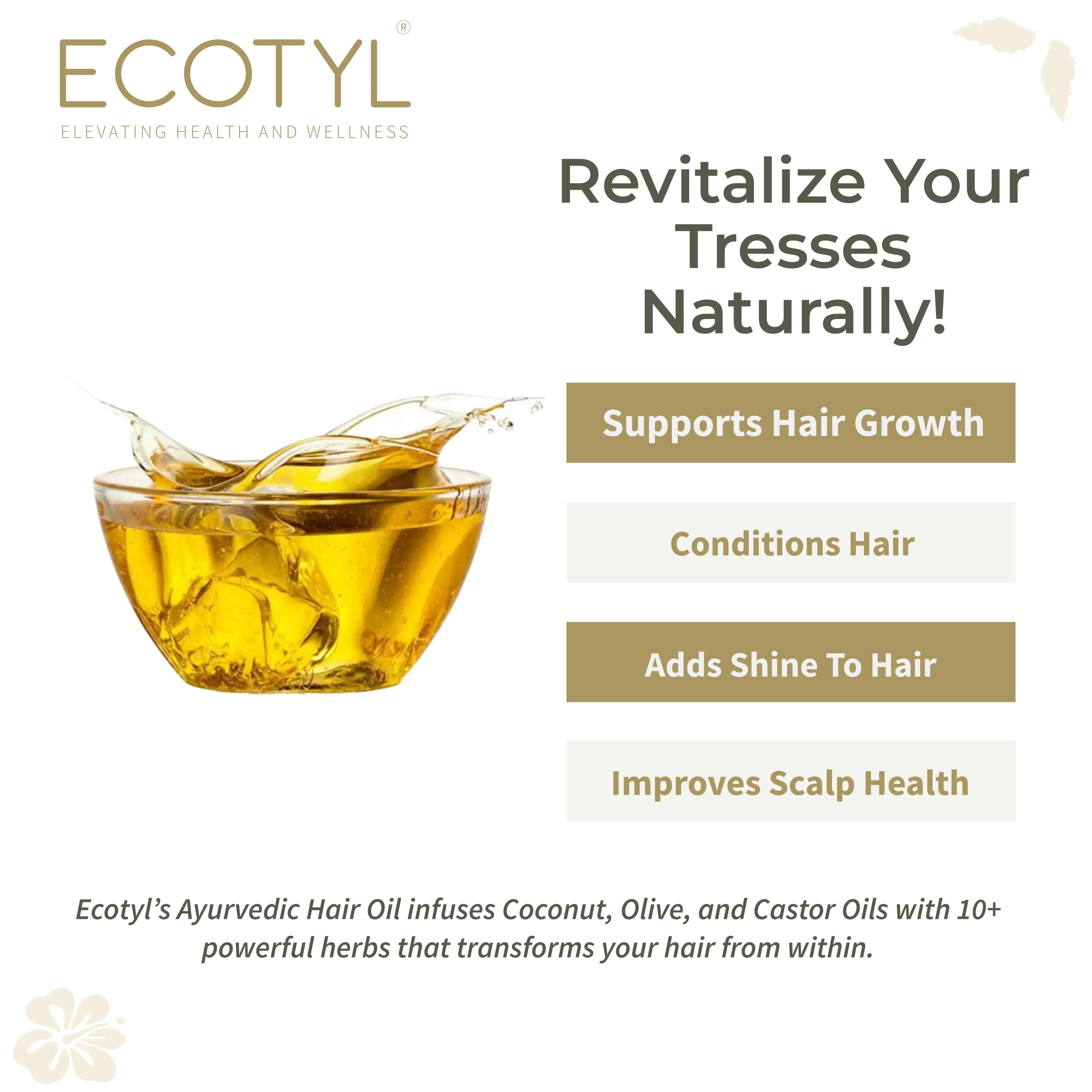 Ayurvedic Hair Oil Infused with 10  Herbs