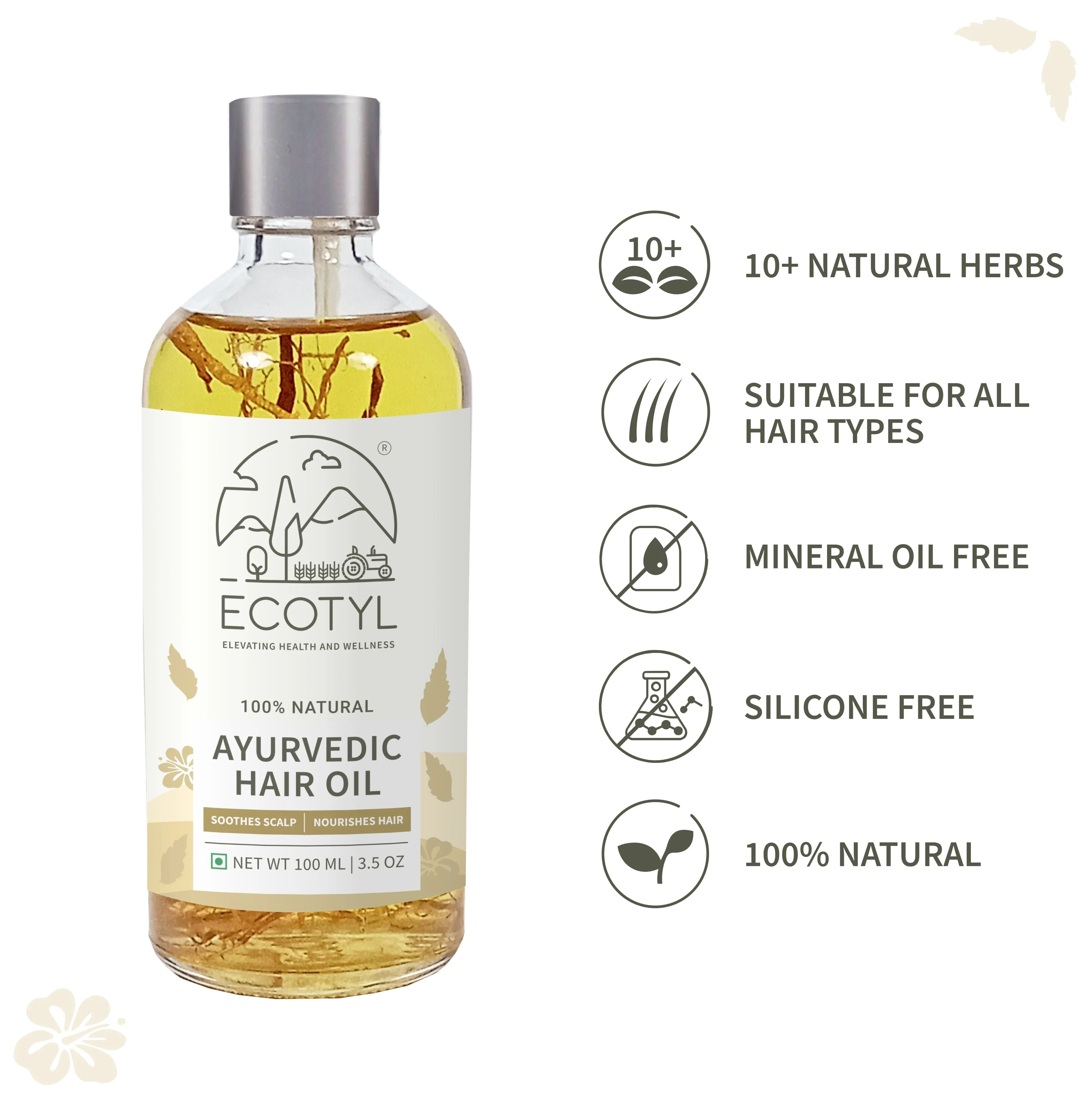 Ayurvedic Hair Oil Infused with 10  Herbs