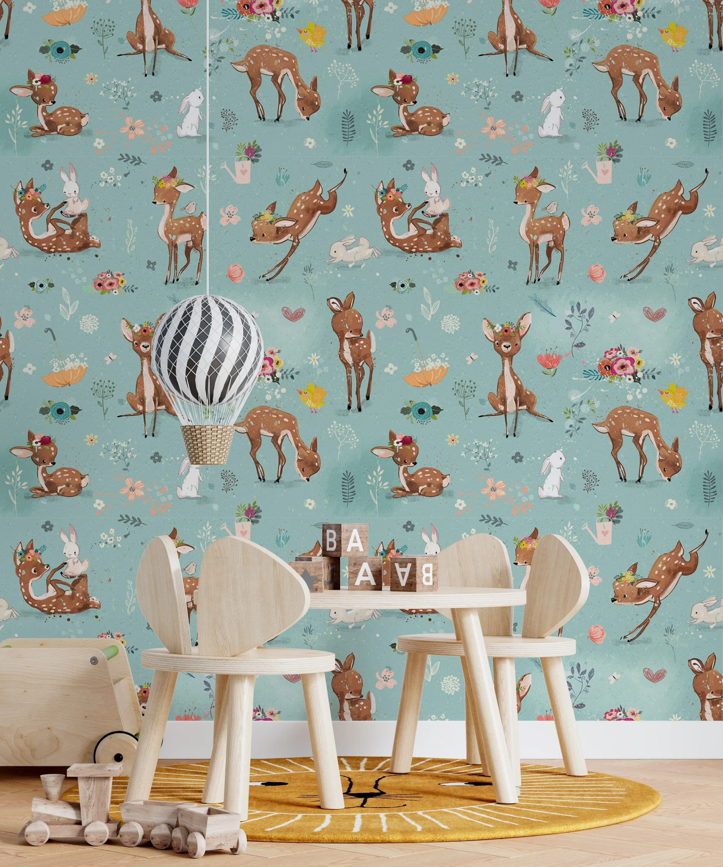 Deer Fawn Wallpaper Peel and Stick