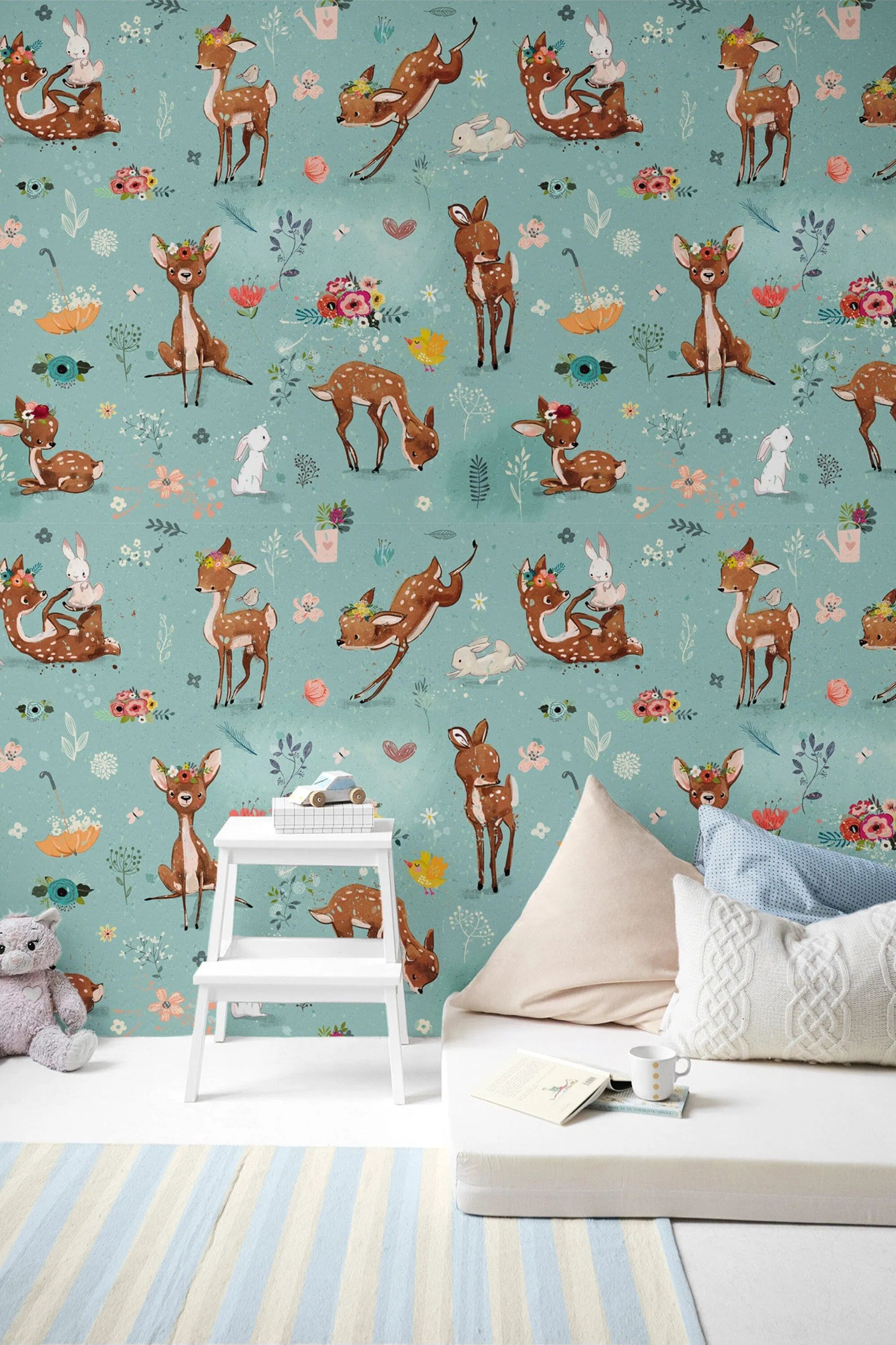 Deer Fawn Wallpaper Peel and Stick