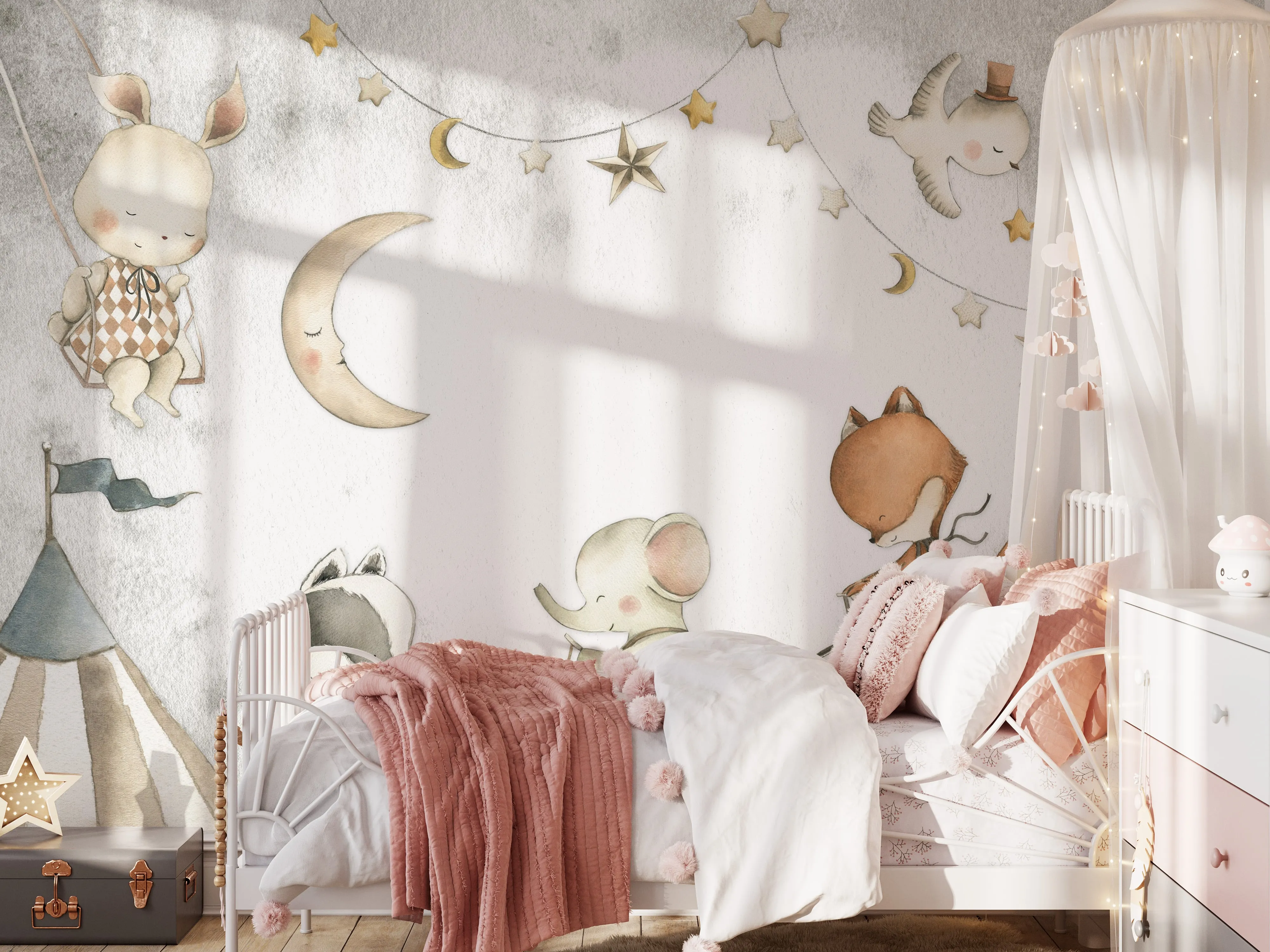 Forest Friends Wallpaper - Peel and Stick Nursery Mural