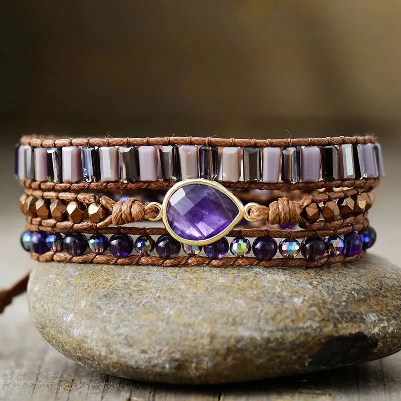 Healing Crystal Waterdrop Bracelet Collection