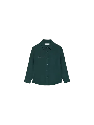 Kids Aloe Linen Long Sleeve Shirtbottle green