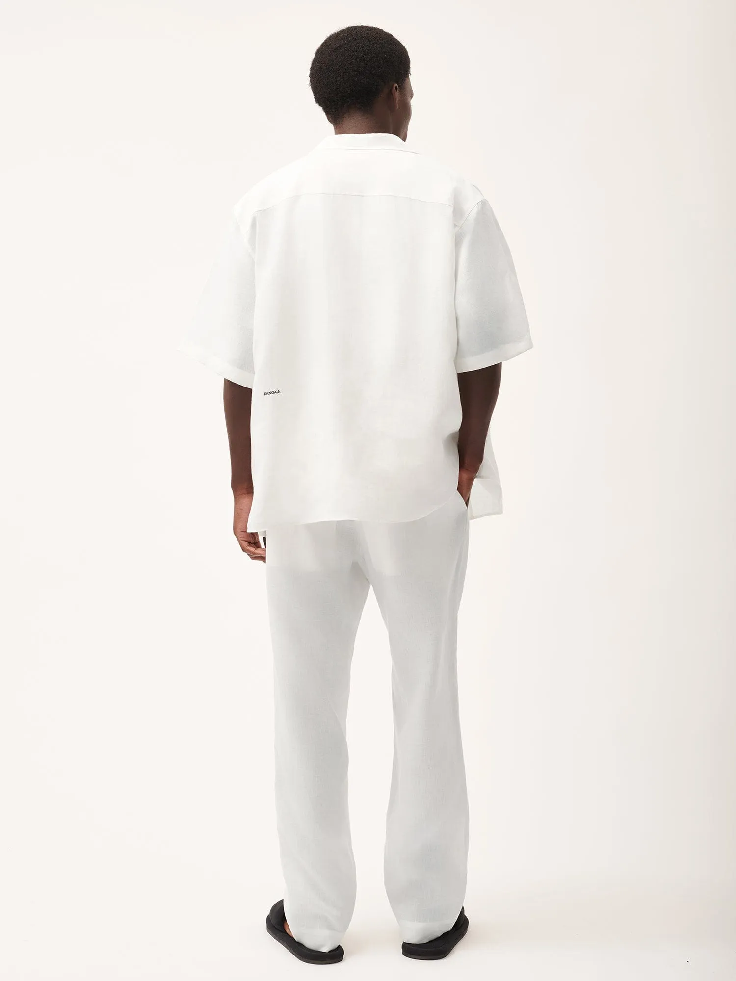 Mens Aloe Linen Trousersoff-white