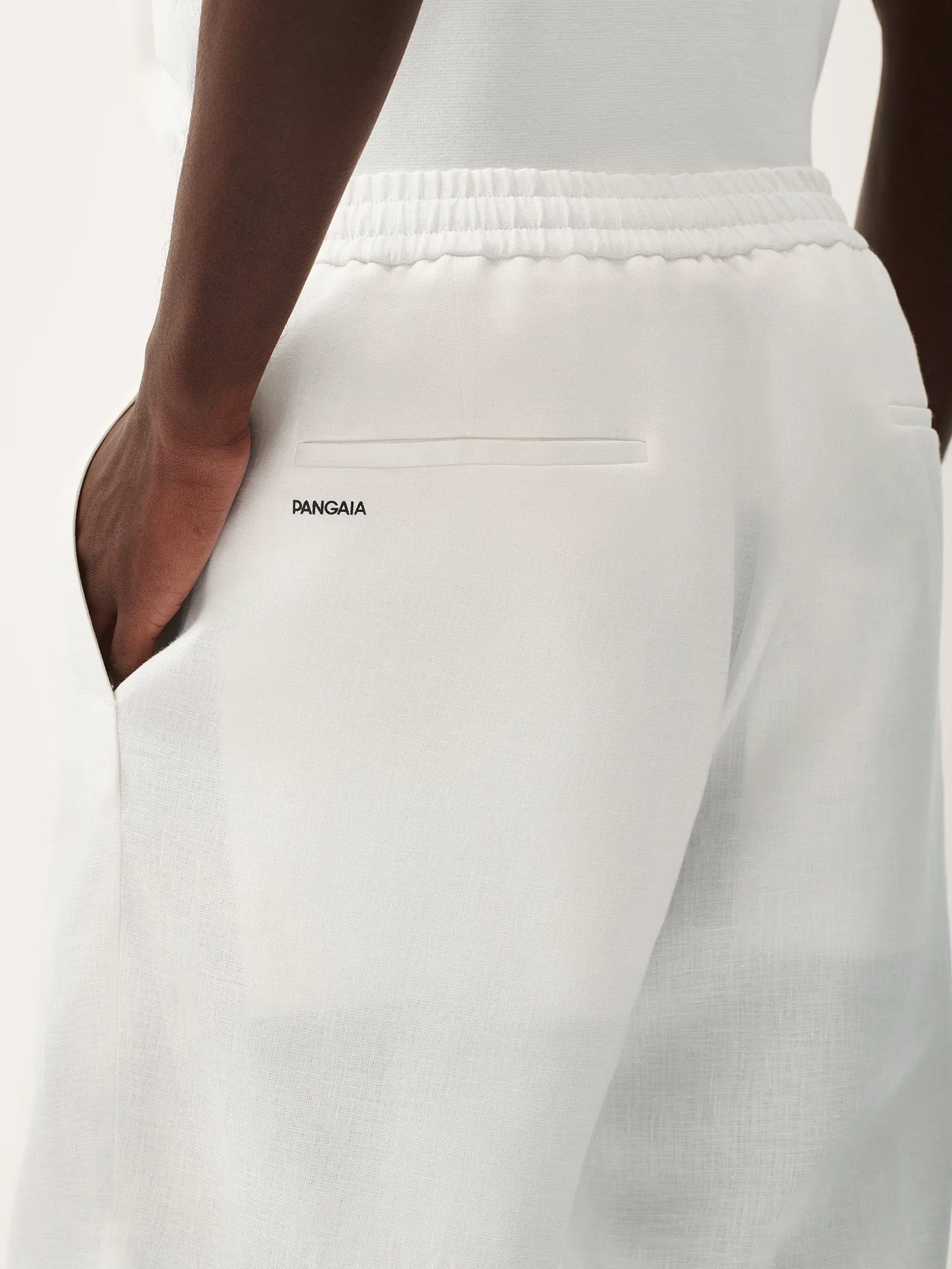 Mens Aloe Linen Trousersoff-white