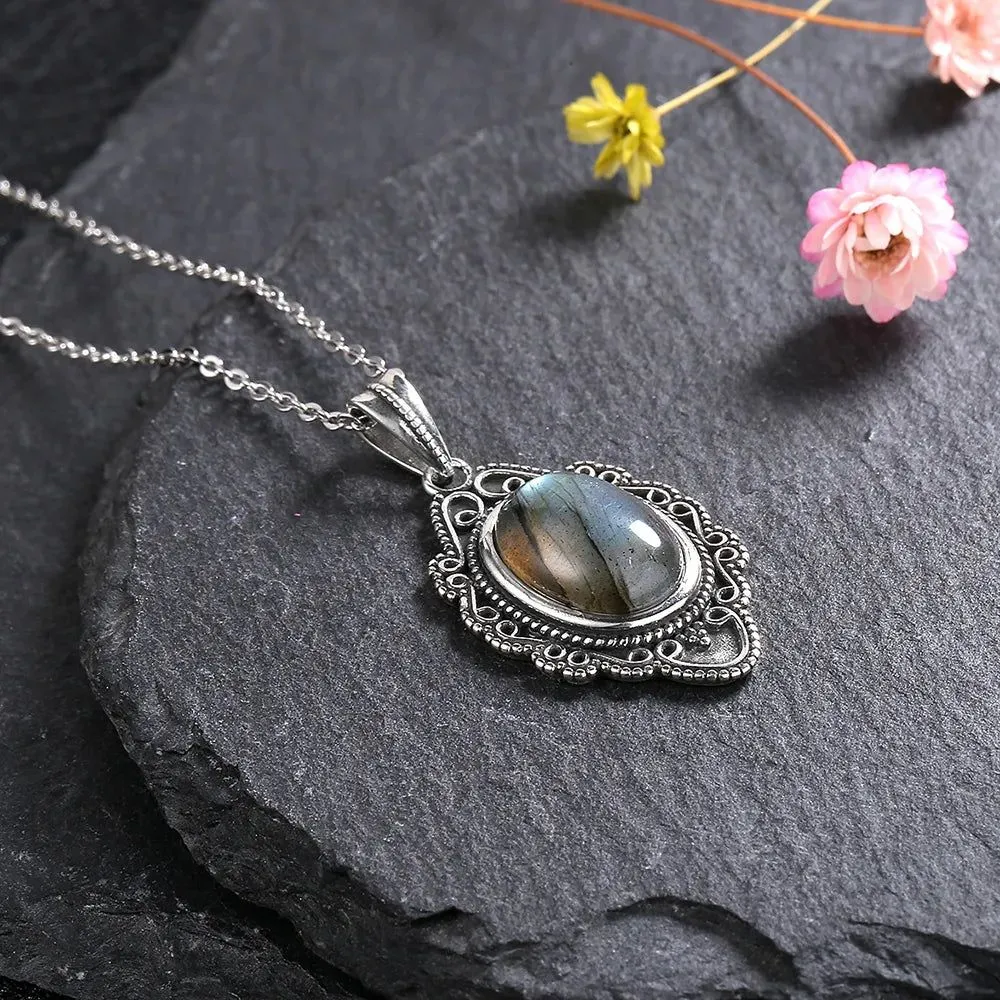 Natural Vintage Stone Necklace Collection