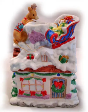 NEW AVON CHRISTMAS Holiday OIL DIFFUSER NIGHT LIGHT Porcelain Ceramic Home Decors