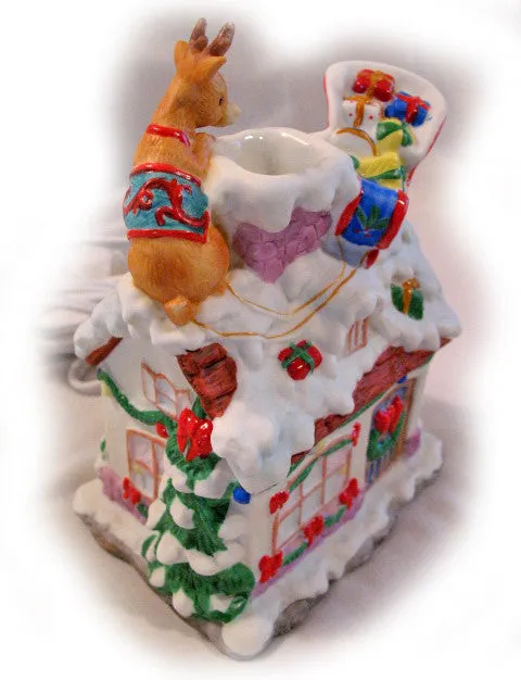 NEW AVON CHRISTMAS Holiday OIL DIFFUSER NIGHT LIGHT Porcelain Ceramic Home Decors