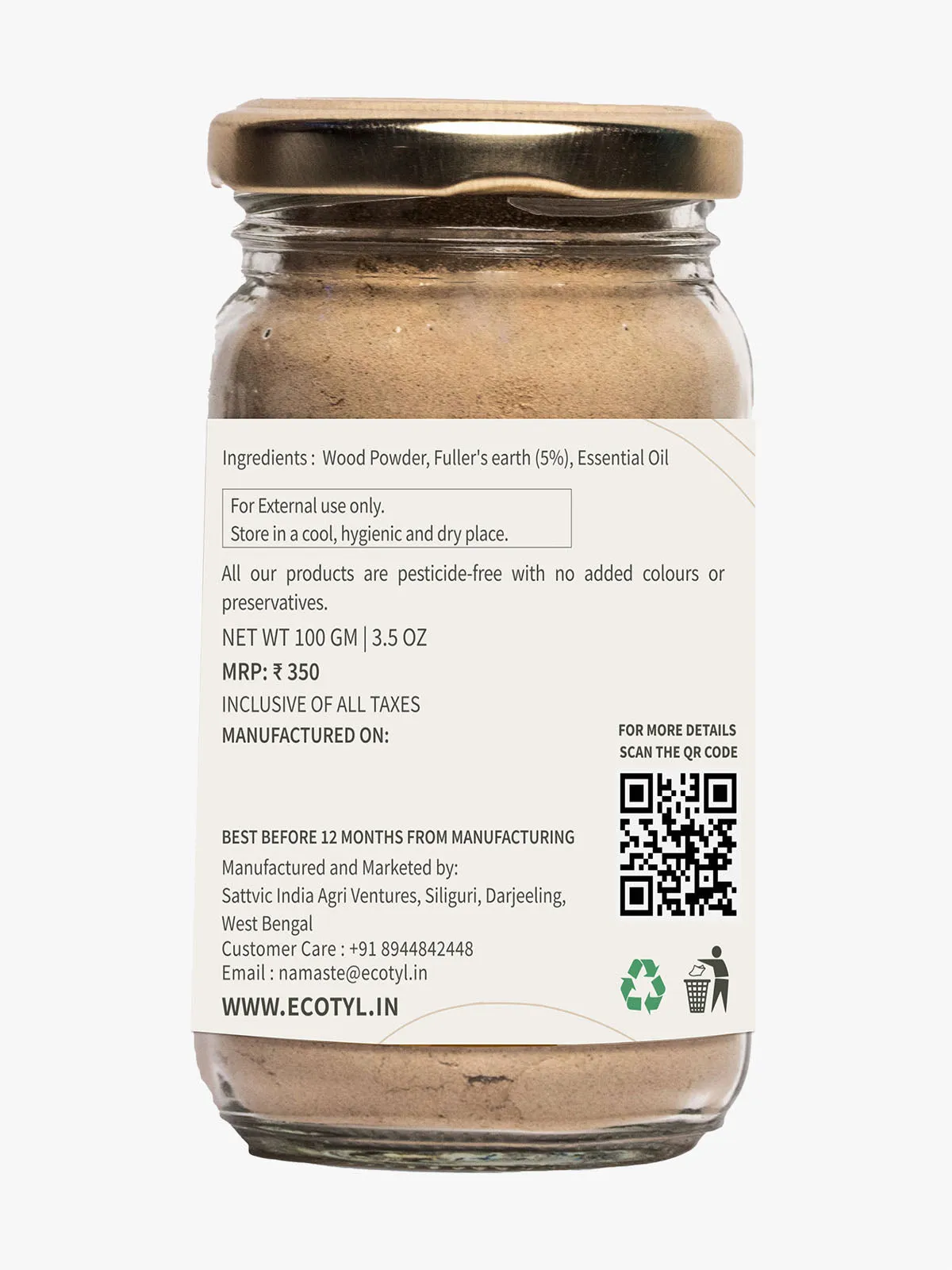 Pure Sandalwood Face Pack Powder
