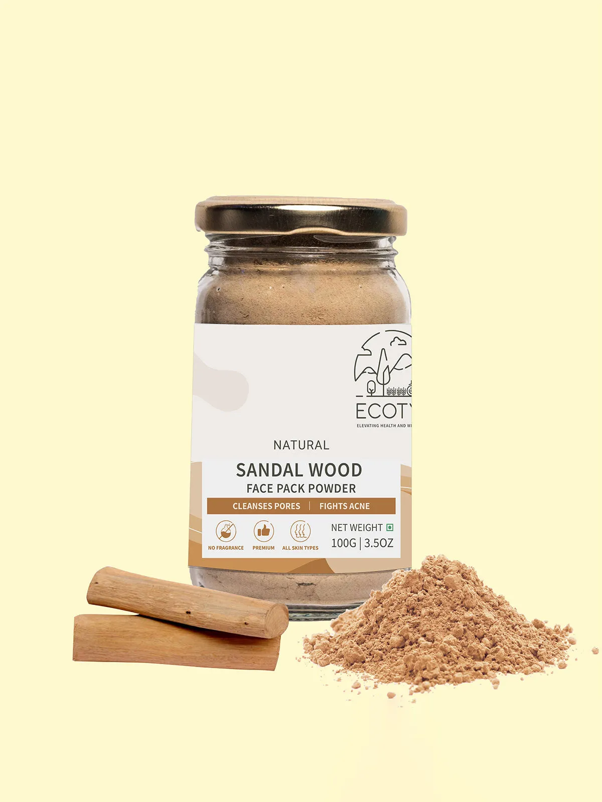 Pure Sandalwood Face Pack Powder