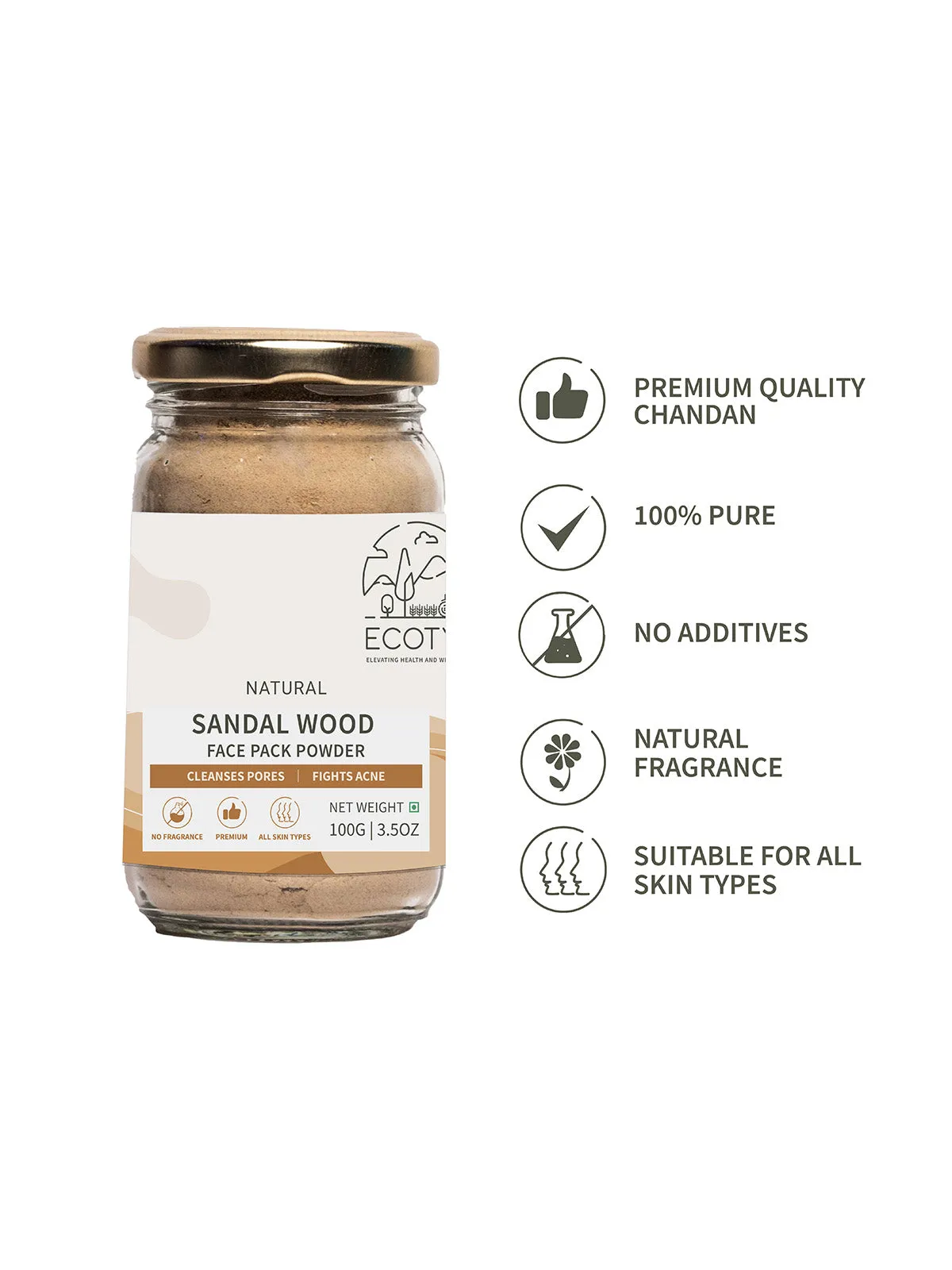 Pure Sandalwood Face Pack Powder