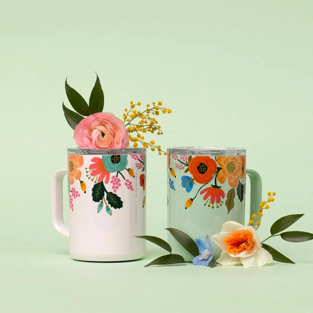 Rifle Paper Co. 16oz Mug (Gloss Mint Lively Floral)