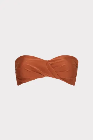 Soleil Gloss Twist Bandeau Top