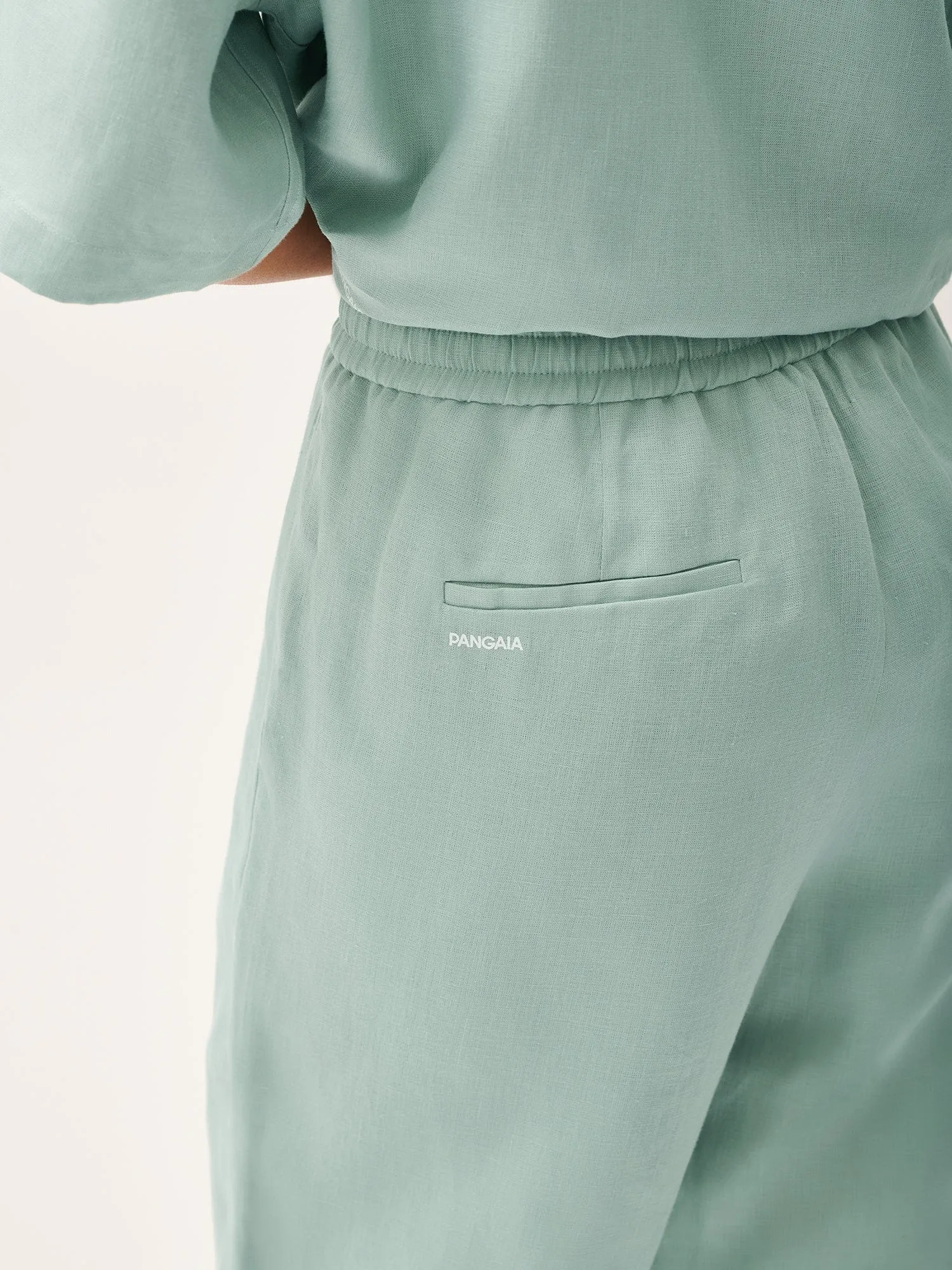 Women's Aloe Linen Trouserseucalyptus blue